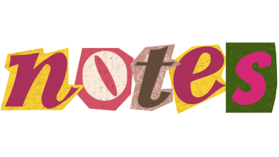 the word notes written in letters cutout from magazines
